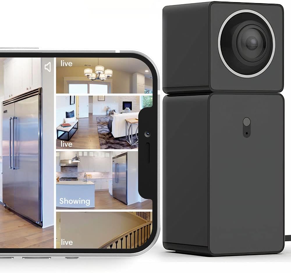 See 4 Areas with 1 Camera, Indoor WiFi Home Security Camera with Audio, 360° Video Coverage, Night Vision, Motion Detection, 1080P FHD, Mobile App with Alerts, Cloud Storage, Alexa & Google Assistant Pack of 2
