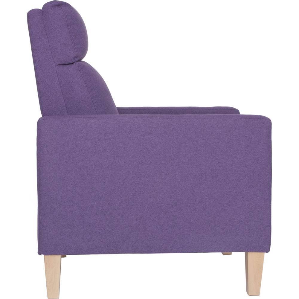 Noble House Zacari Mid Century Fabric Recliner, Violet