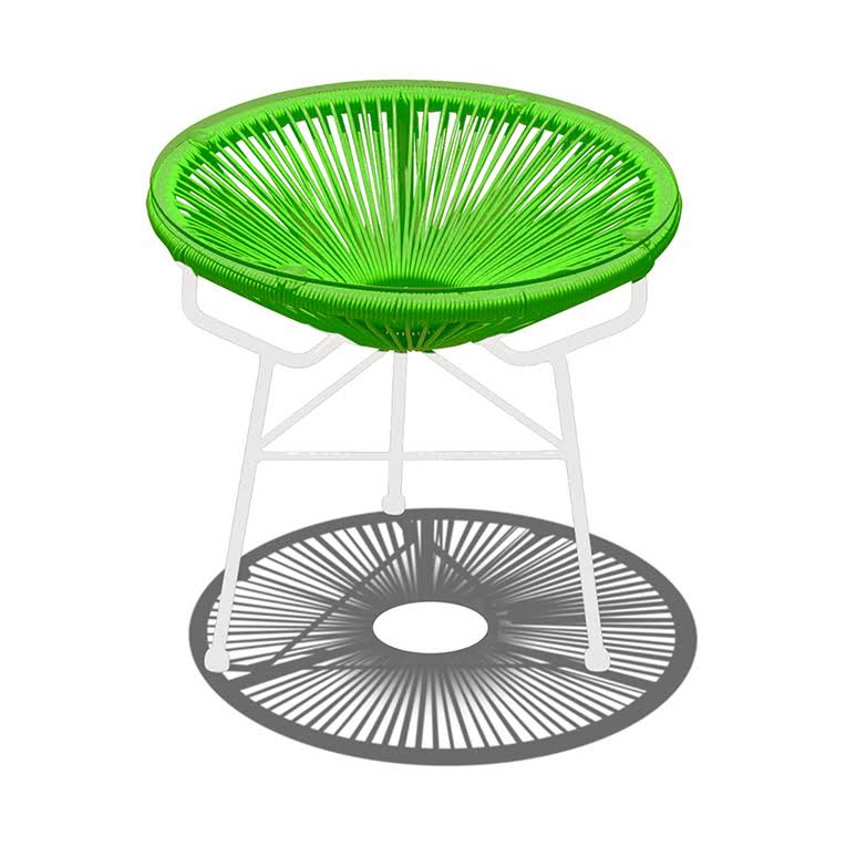 Harmonia Living HL-ACA-ST-JBB Acapulco Jet Black Side Table or Ottoman