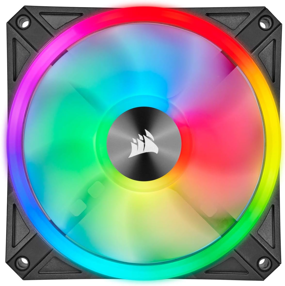 Corsair QL Series, Ql120 RGB, 120mm RGB LED Fan, Triple Pack with Lighting Node Core