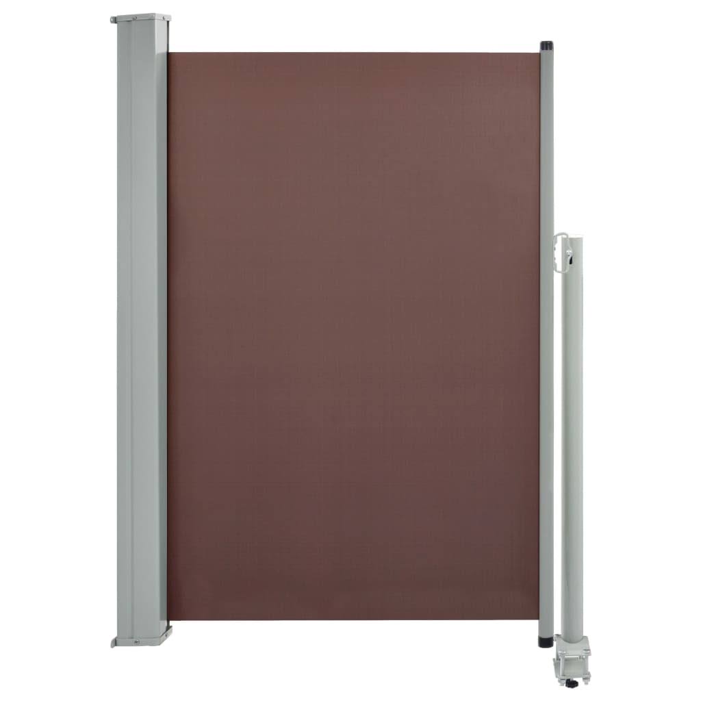 vidaXL Patio Retractable Side Awning 47.2x22x118.1x22 Brown