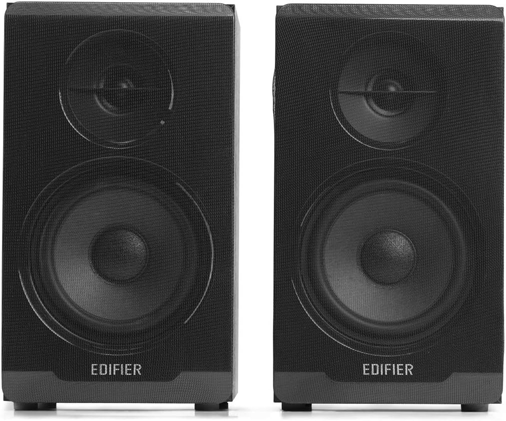 Edifier R33BT Active Bluetooth Computer Speakers - 2.0 Bookshelf Speaker - Powered Studio Monitor, Black - Pair