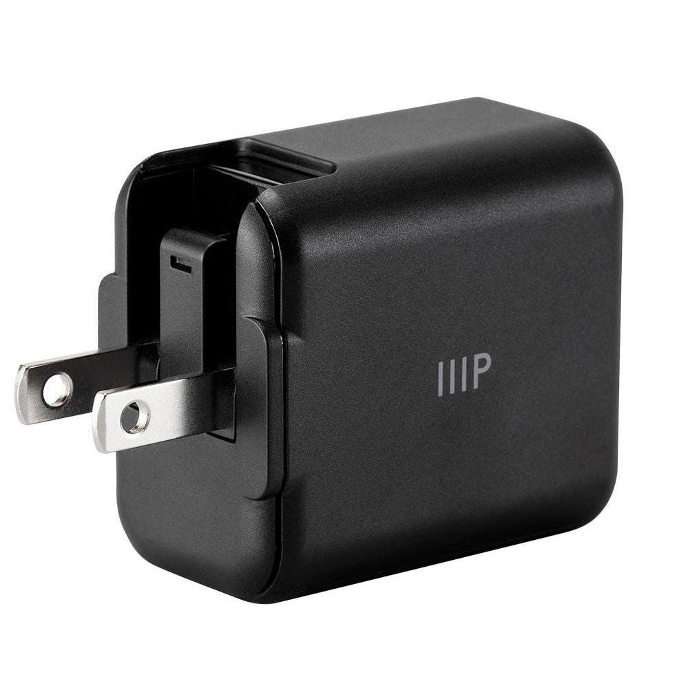 Monoprice Obsidian Speed Compact Wall Charger, 1-Port 18W Power Delivery, USB Type-C