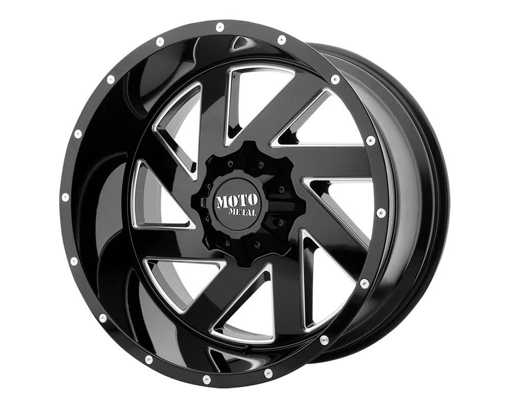 Moto Metal MO98829088300 MO988 Melee Wheel 20x9 8x8x180 +0mm Gloss Black Milled