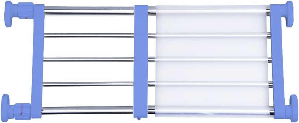 Hershii Closet Tension Shelf & Rod Expandable Metal Storage Rack Adjustable Organizer DIY Divider Separator for Cabinet Wardrobe Cupboard Kitchen Bathroom - 4 Colors