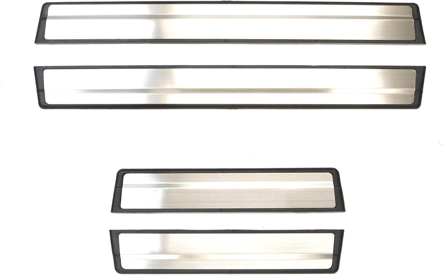 TMB Door Sill Guard for Mitsubishi Outlander 2014+ Brushed Aluminum ABS Black