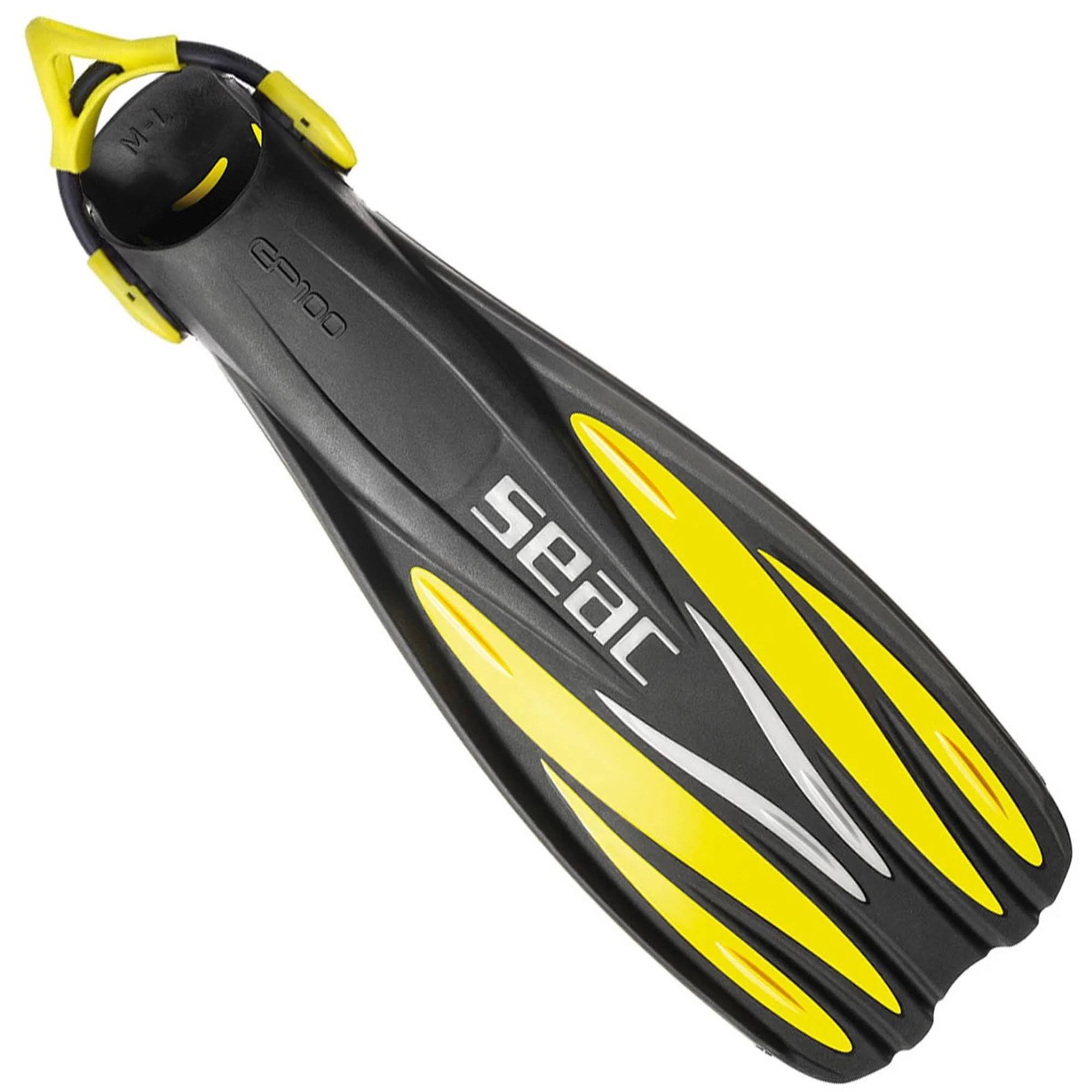 Seac GP100 S Scuba Diving Fins, Yellow XL/XXL