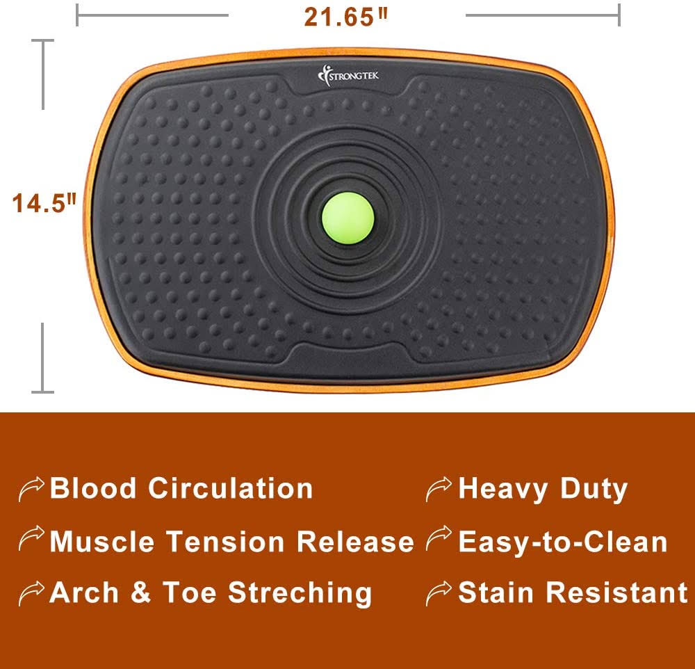 StrongTek Anti Fatigue Balance Board, Standing Mat, Standing Desk Accessories, Wobble Foot Rocker, Balancing Anti Fatigue Mat, C
