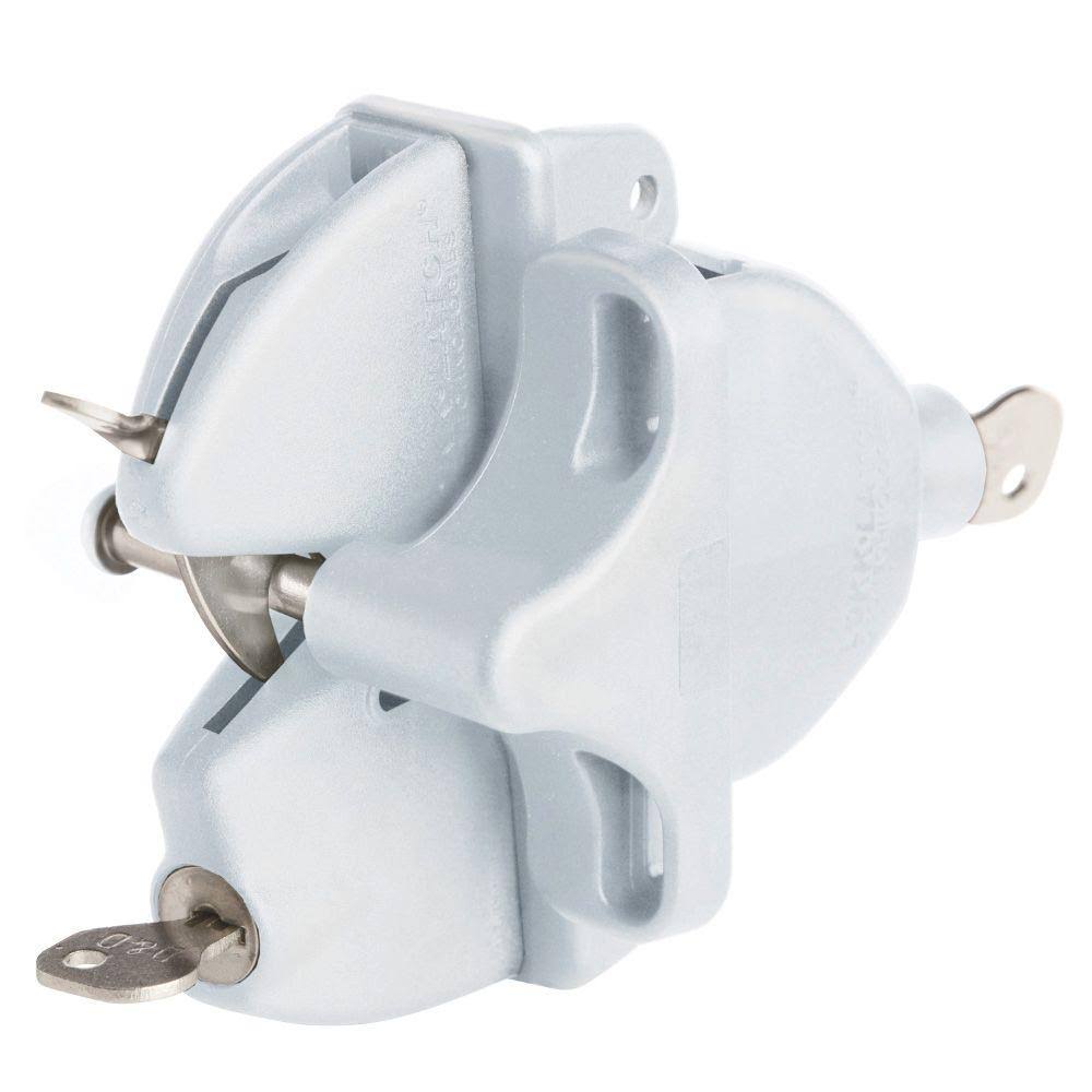 Veranda White Lokk Latch with External Access Kit 125953