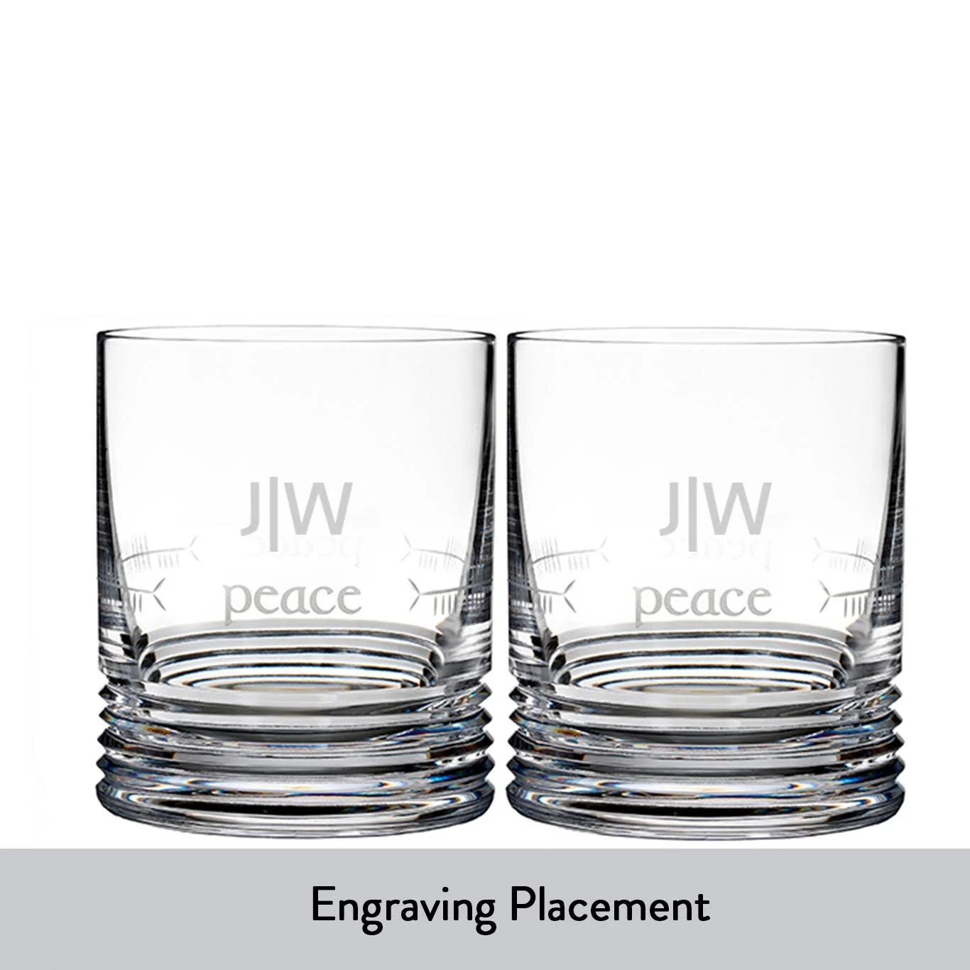 Waterford Ogham Peace Double Old Fashioned Glasses (Set of 2)