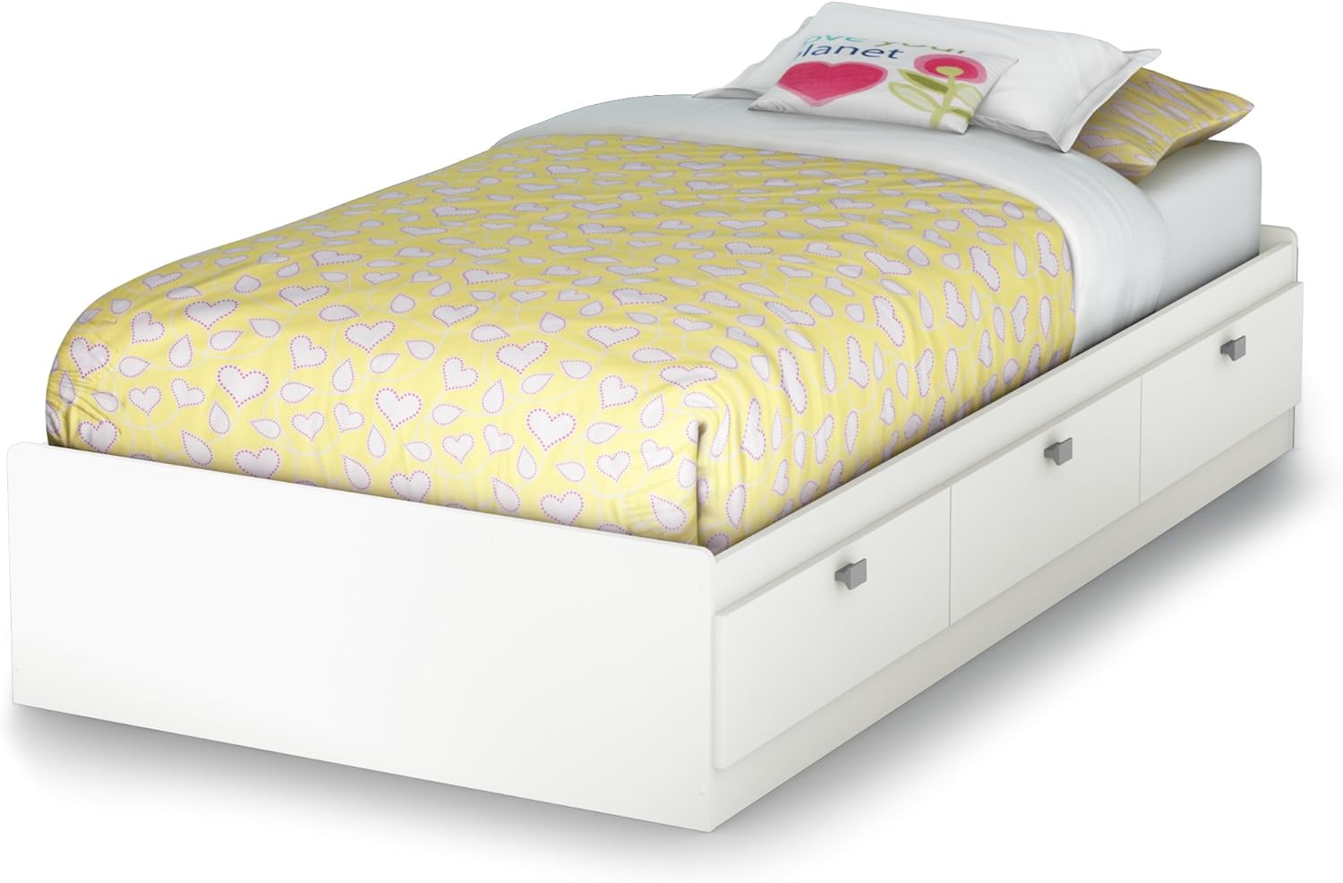 South Shore Bed, Twin, Pure Black