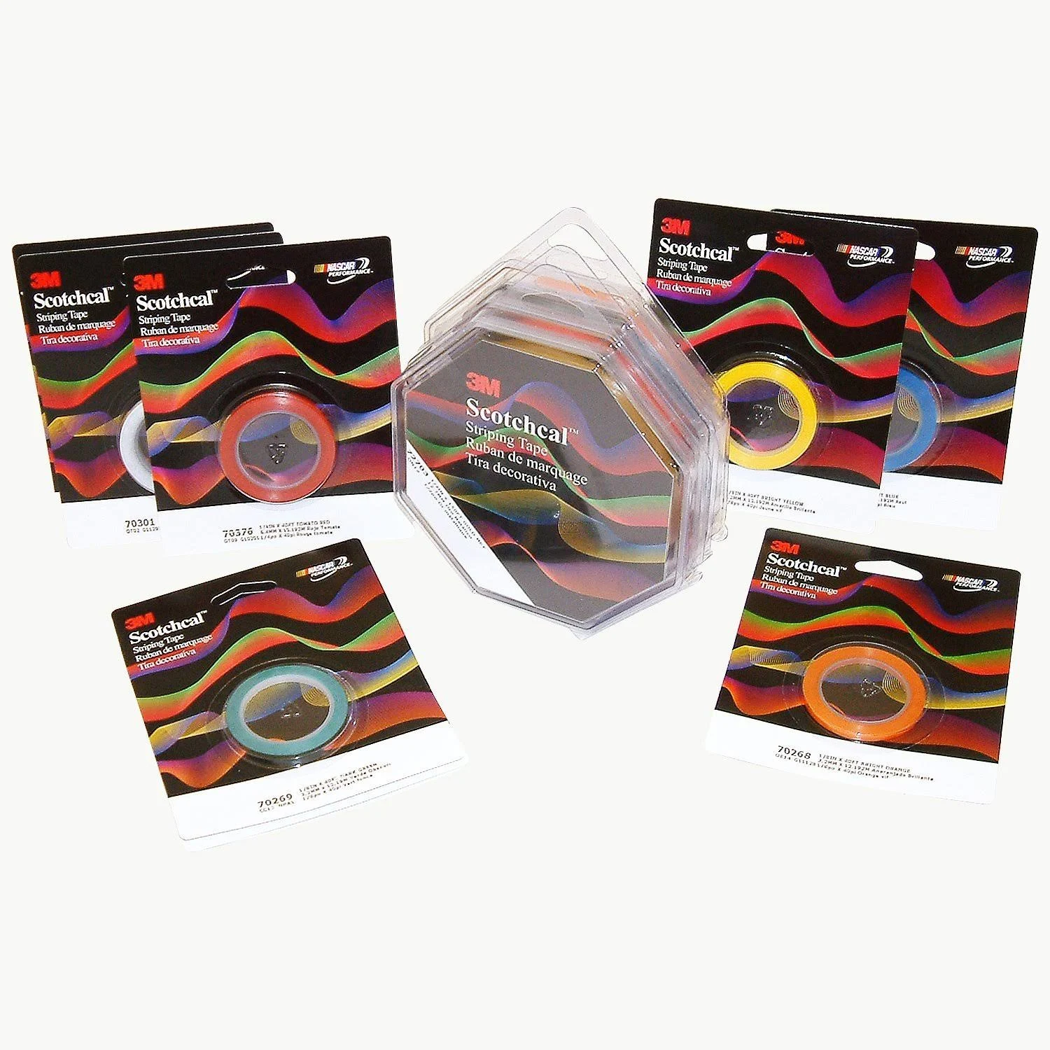 3M 73002 Scotchcal 1x22 x 150& Black Striping Tape