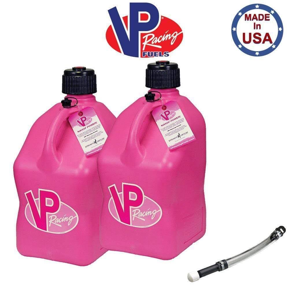 VP Racing Fuel Jugs Square 5 Gallon GAS Can and Hose Pink / 2 / 1