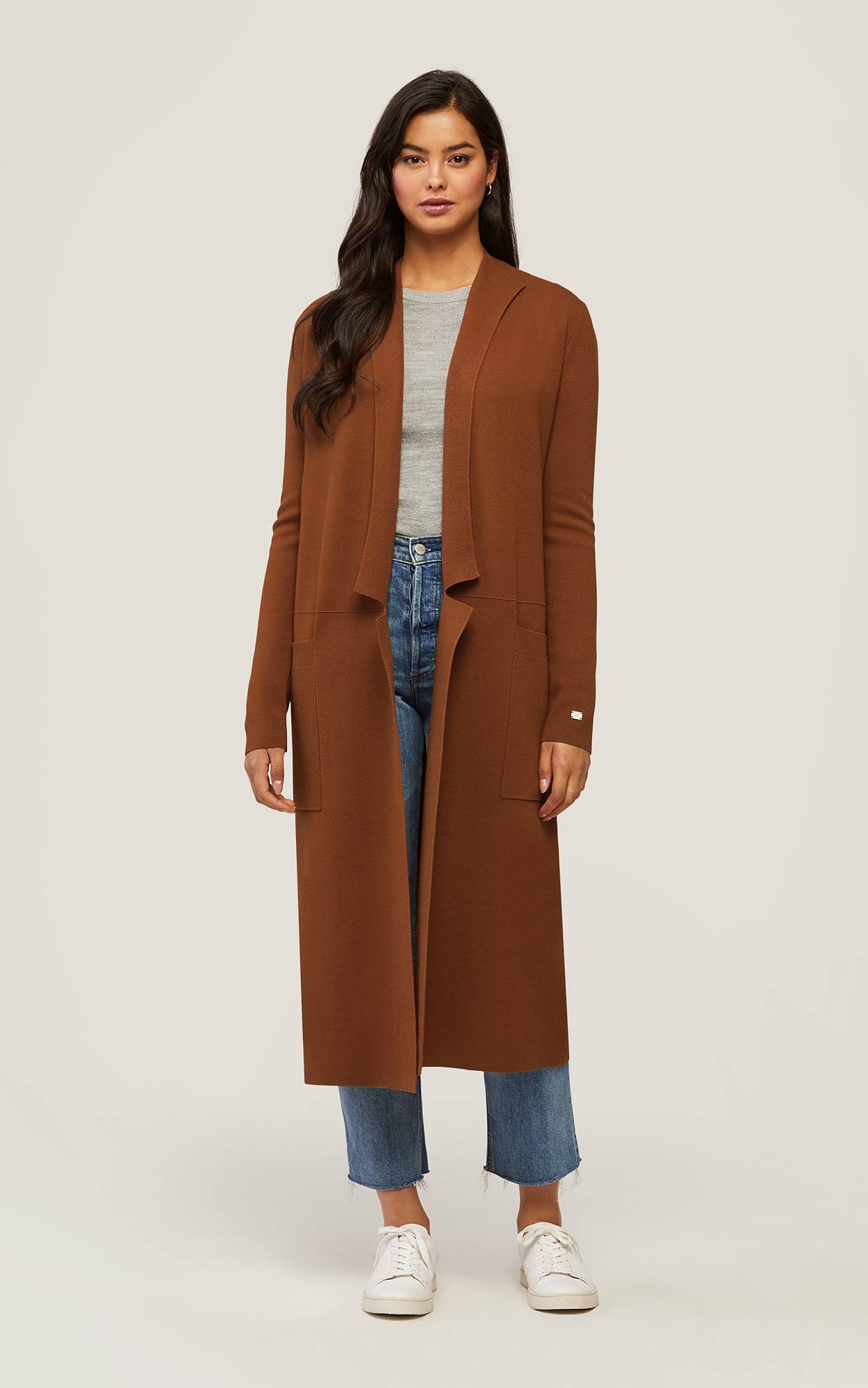 Soiau0026Kyo Annabella Straight-Fit Sustainable Coatigan - 2XL / Black