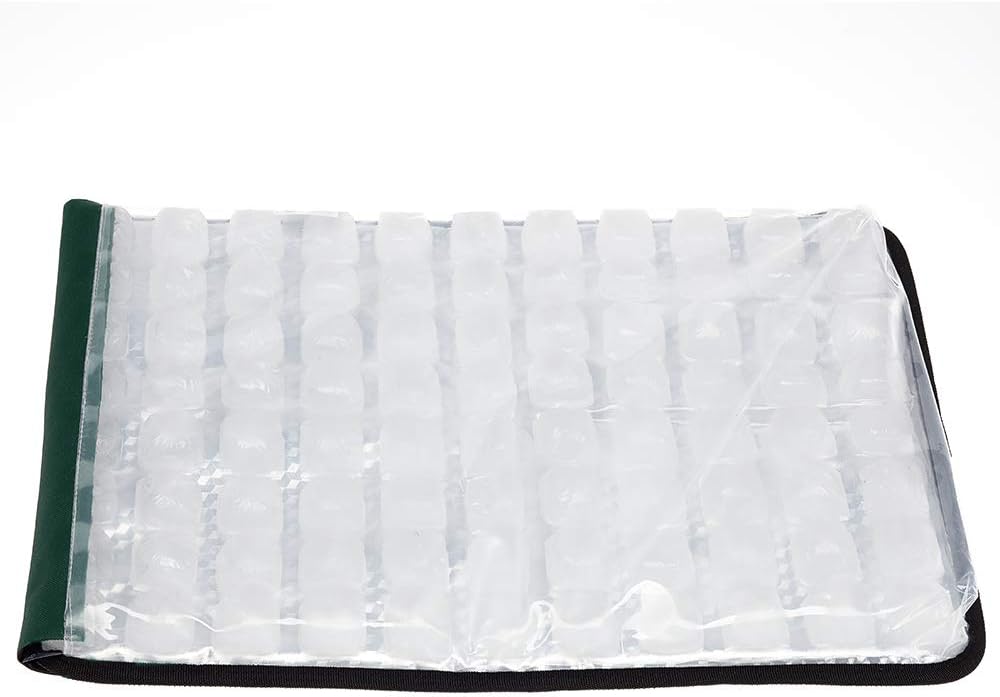 FlexiFreeze Party Mat Chiller - Food Cooling Buffet Cooler for Cold Serving Red/Green with Extra Ice Sheets (19