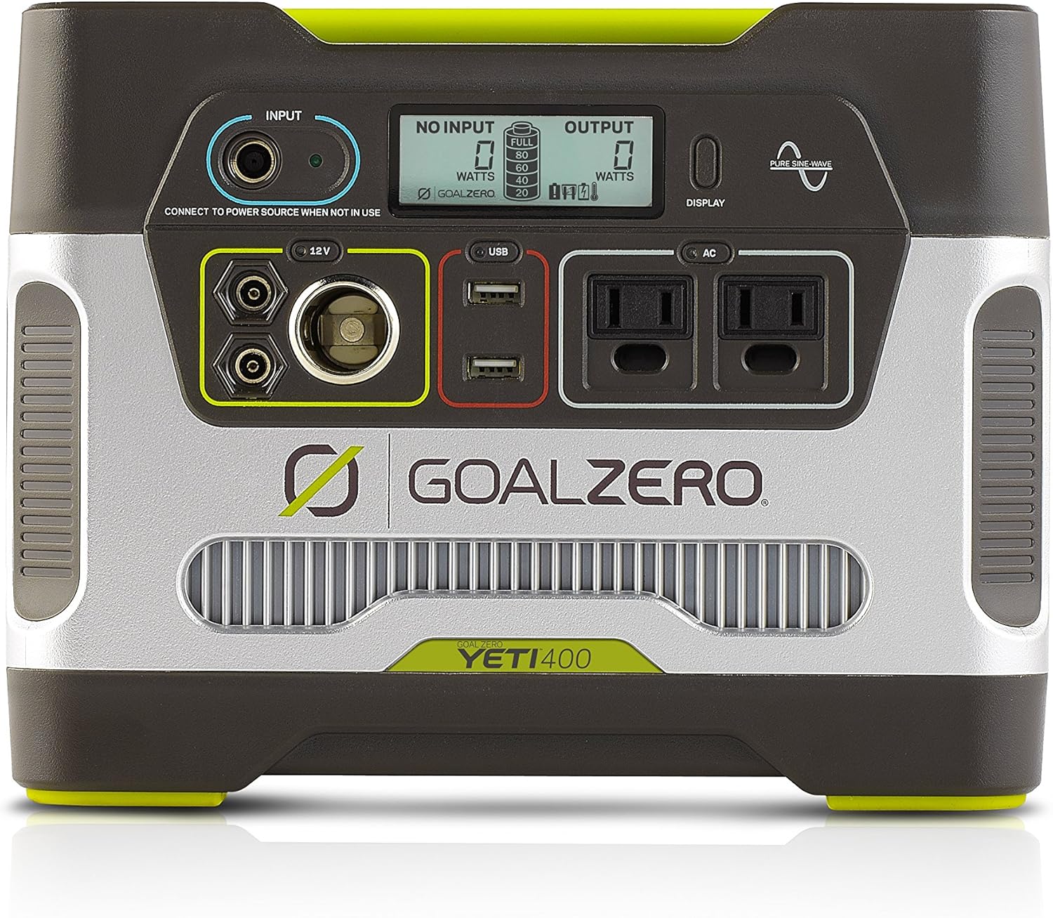 Goal Zero Yeti 400 Portable Power Station Kit with Boulder 50 Solar Panel,400Wh Battery Powered Generator with 12V, AC and USB Outputs
