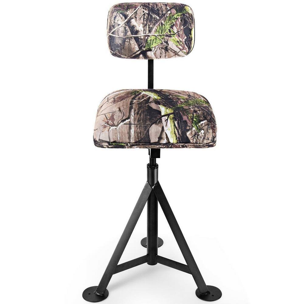 Boyel Living Tripod Swivel Hunting Chair with Detachable Backrest