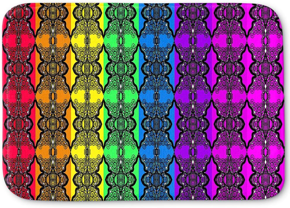 Dia Noche BR-SusieKRainbowGraphics2 Bath and Kitchen Mats, Large 36 x 24 in Pack of 2