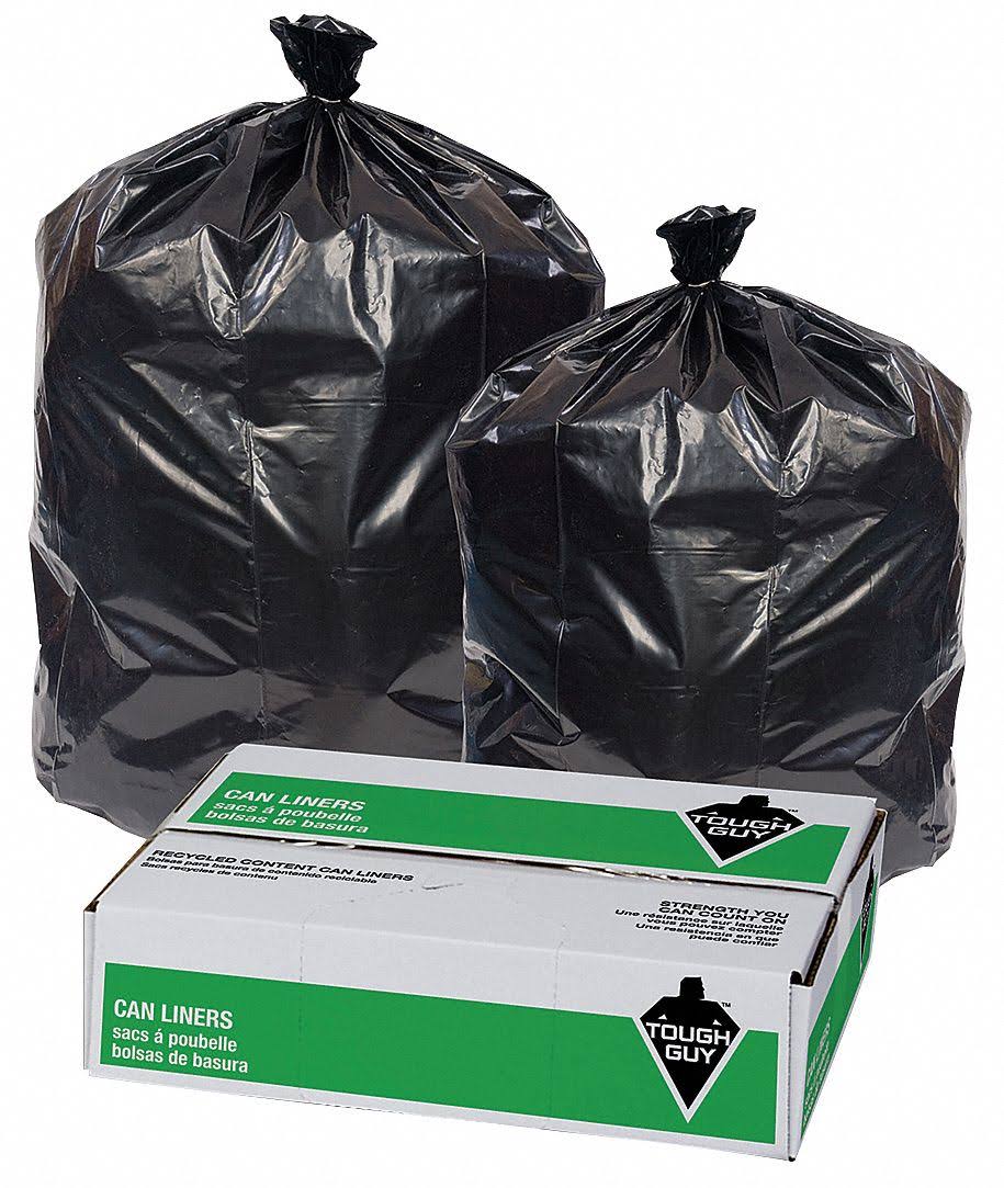 Tough Guy 29WK94 Trash Bags,45 Gal.,black,pk100