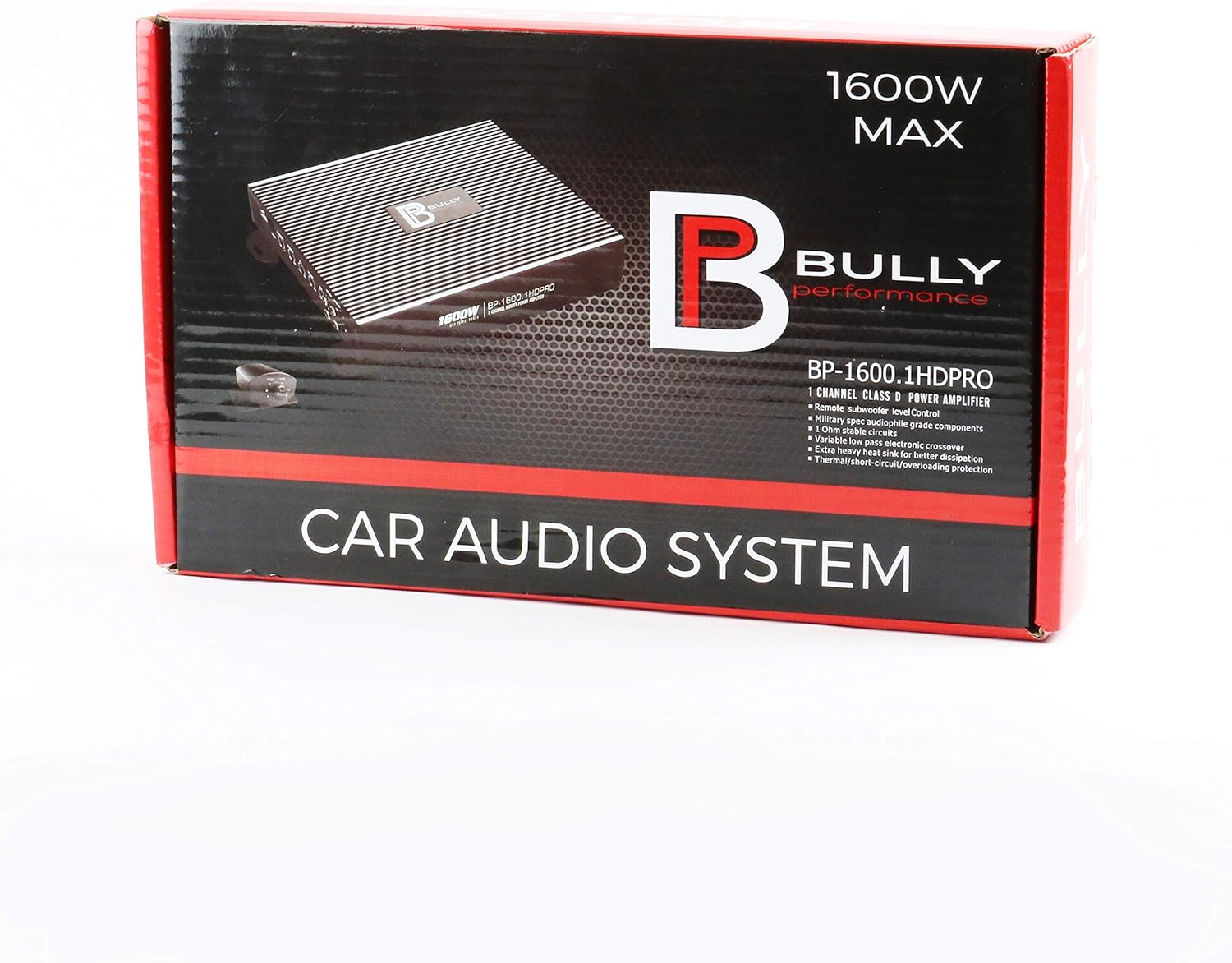 Bully Performance Audio BP-1600.1 HDPRO | 1 Channel Class D Power Amplifier | 500 Watts RMS | Car Audio System | Bass Amp for Subwoofers Pack of 2