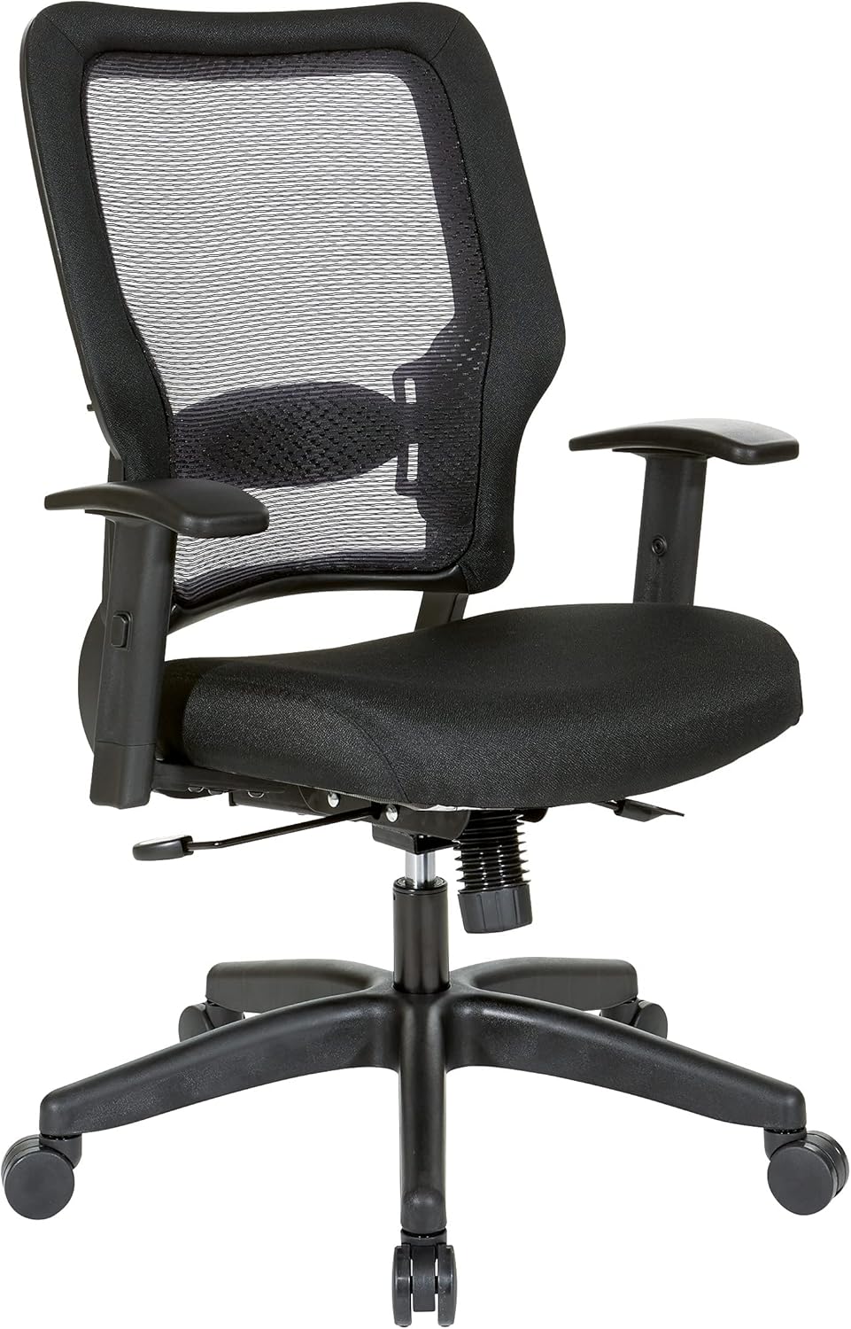 Office Star 63 Series 24/7 Intense Use Office Chair with Breathable Air Grid Mesh Back and Adjustable Lumbar Support, Black