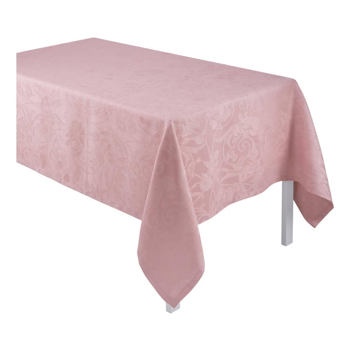 Le Jacquard FRANCAIS Tivoli Linen Tablecloth, 69-in - Powder Pink