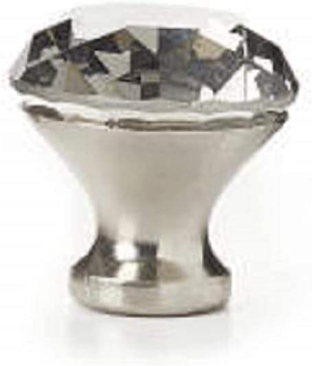 Gray Half-Round 8-Piece Crystal Drawer & Cabinet Knob Set Pack of 2