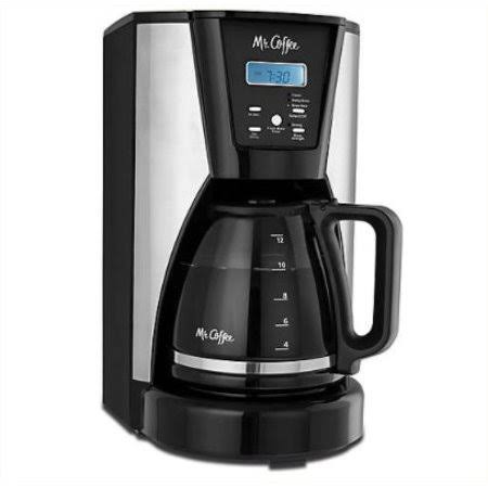 Mr. Coffee 12-Cup Programmable Coffee Maker in Chrome/Black