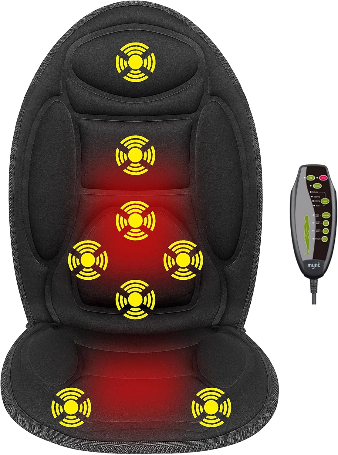 Seat Massager, Vibrating Back Massager for Chair Massage Cushion, 8 Vibrations to Relieve Stress and Fatigue for Back, Shoulder and Thighs