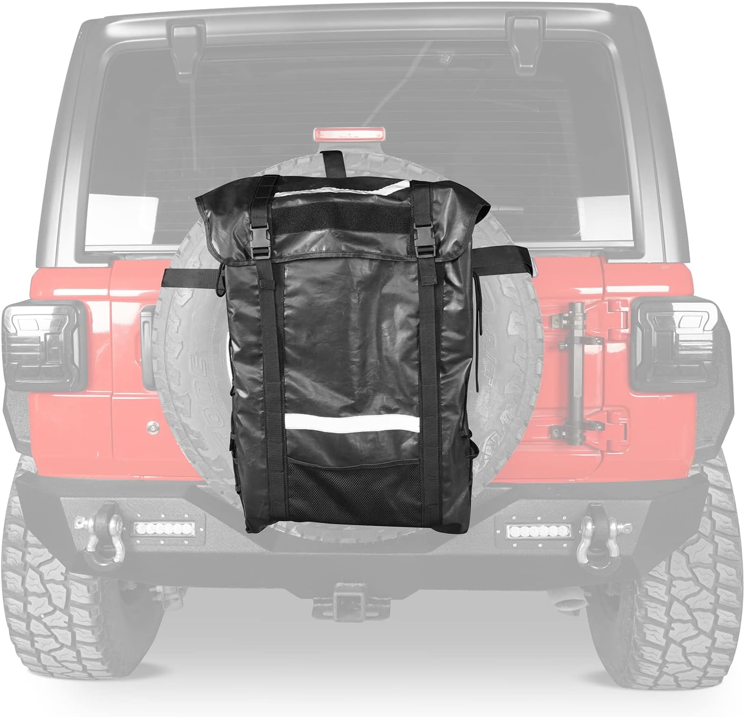 Hooke Road Universal Spare Tire Storage Bag Gear Bag for Jeep Wrangler Gladiator Ford Toyota Tundra Tacoma - Fit up to 40