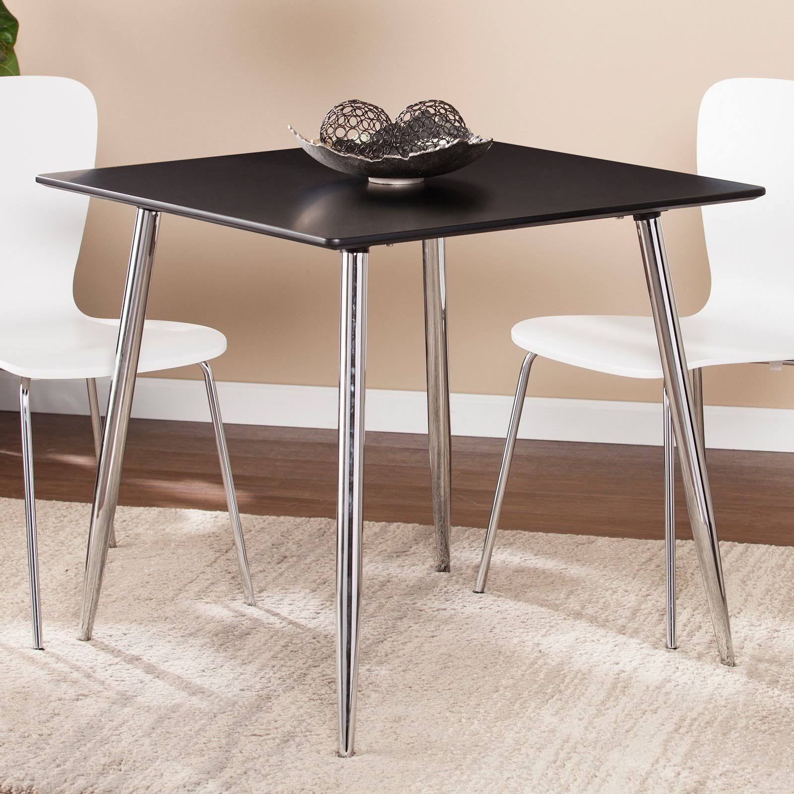 Southern Enterprises Kelwyn Black Square Small Space Dining u0026 Game Table