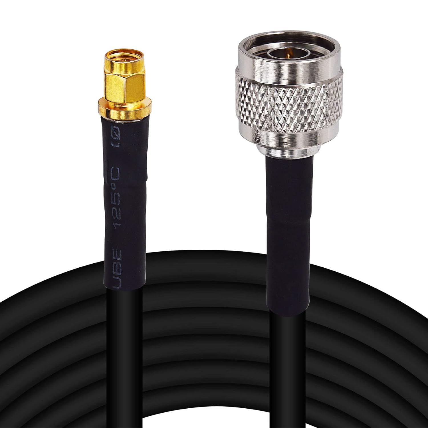onelinkmore Lora Antenna Cable N Male to SMA Male Coax Cable 32ft 50ohm 5D-FB OD7.5 Low-Loss Extension Cable SMA to N Ultra Low Loss Cable for CDMA GSM DCS 3G 4G Mobile Signal Booster Repeater Pack of 2