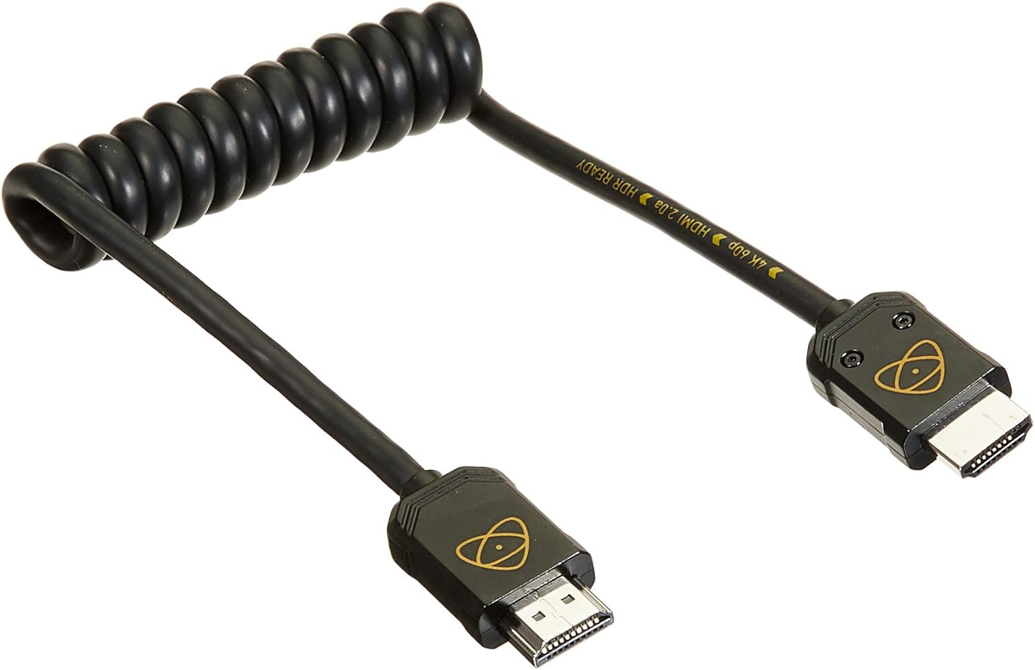 Atomos HDMI Full to HDMI Full Coiled Cable, 30cm/12