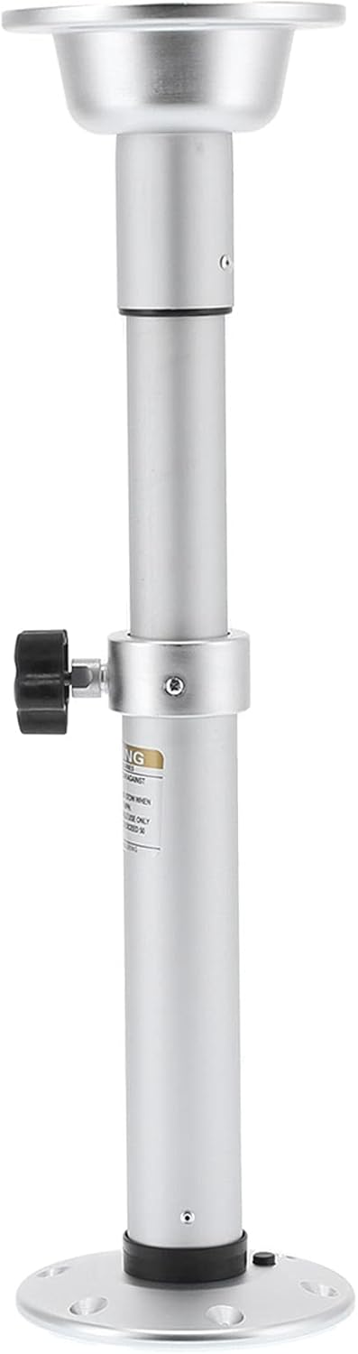 Telescoping Pedestal Table Leg, 19.3‑31.8In Adjustable Height Detachable Rv Table Legs Aluminum Alloy Rv Table Legs and Bases Rv Accessories with Mount Base Parts for Yachts Motorhome Rv Boat