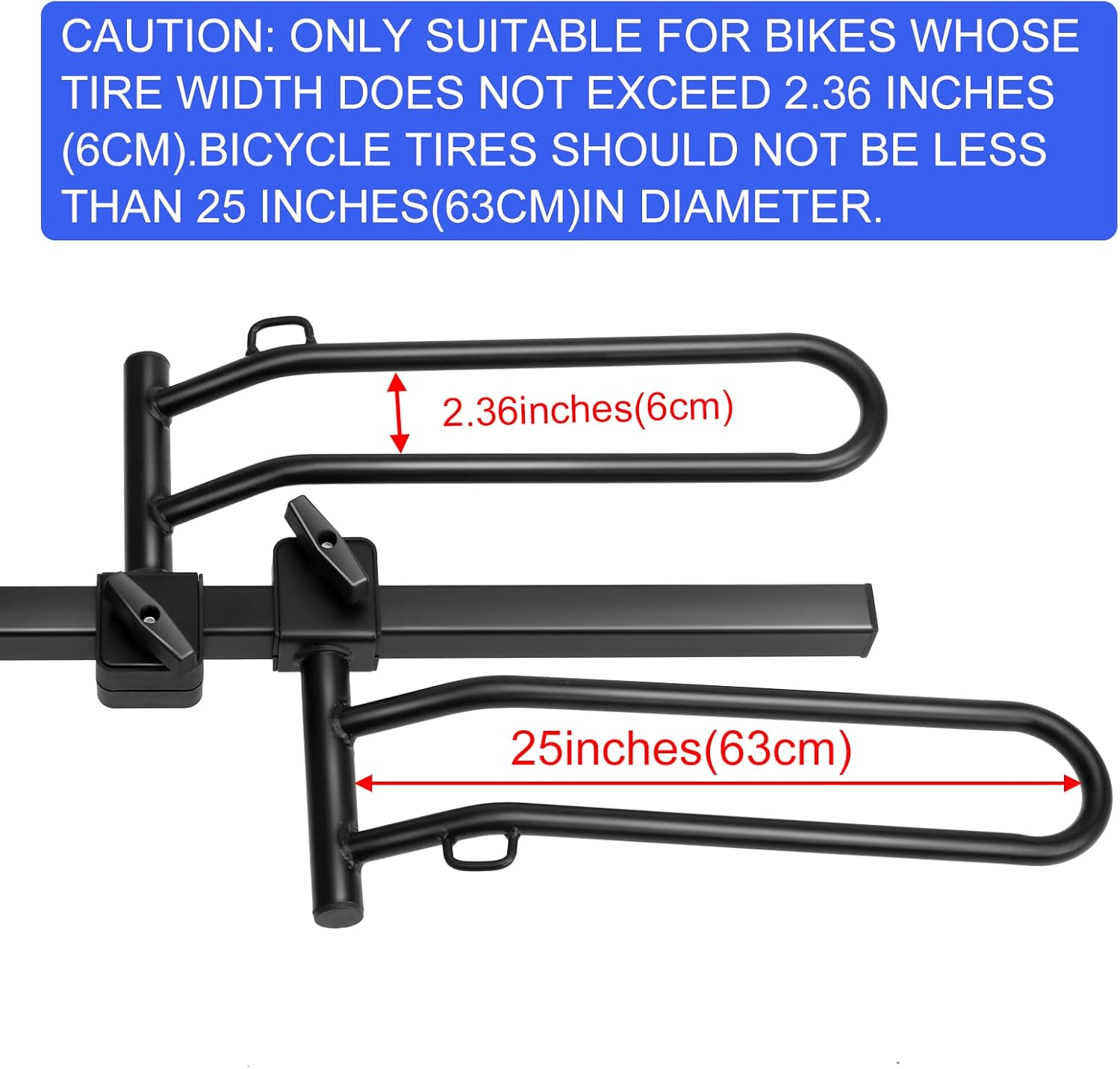 EDOSTORY Hitch Mount Bike Rack,Foldable 2 Tray Bicycle Rack fit for Cars, Trucks, SUV and Sedan with 2