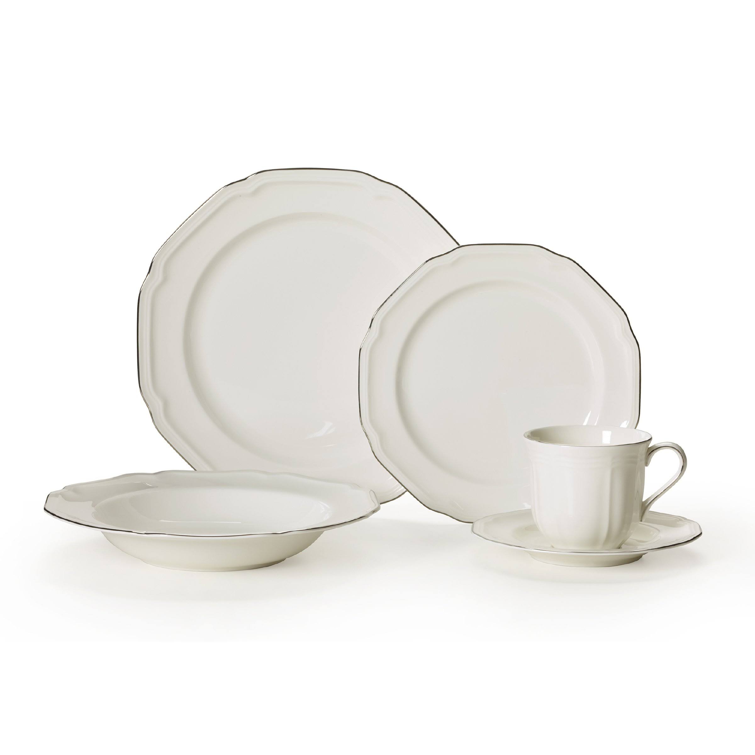 Mikasa Antique White Platinum 5-Piece Place Setting
