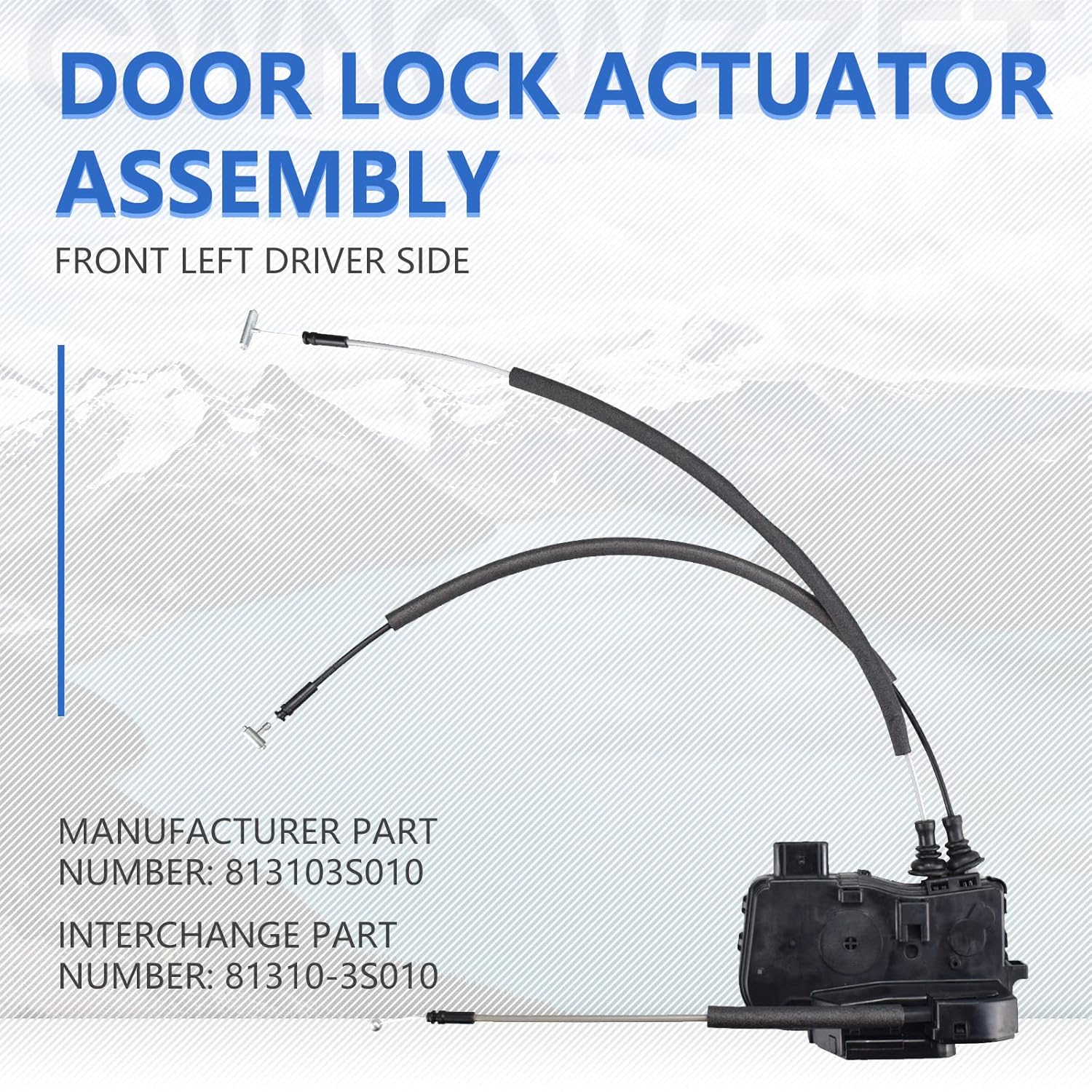 Door Latch Assembly for Hyundai Sonata 2011-2014 Replace 81310-3S010 Front Left Driver Side Door Lock Actuator Pack of 2