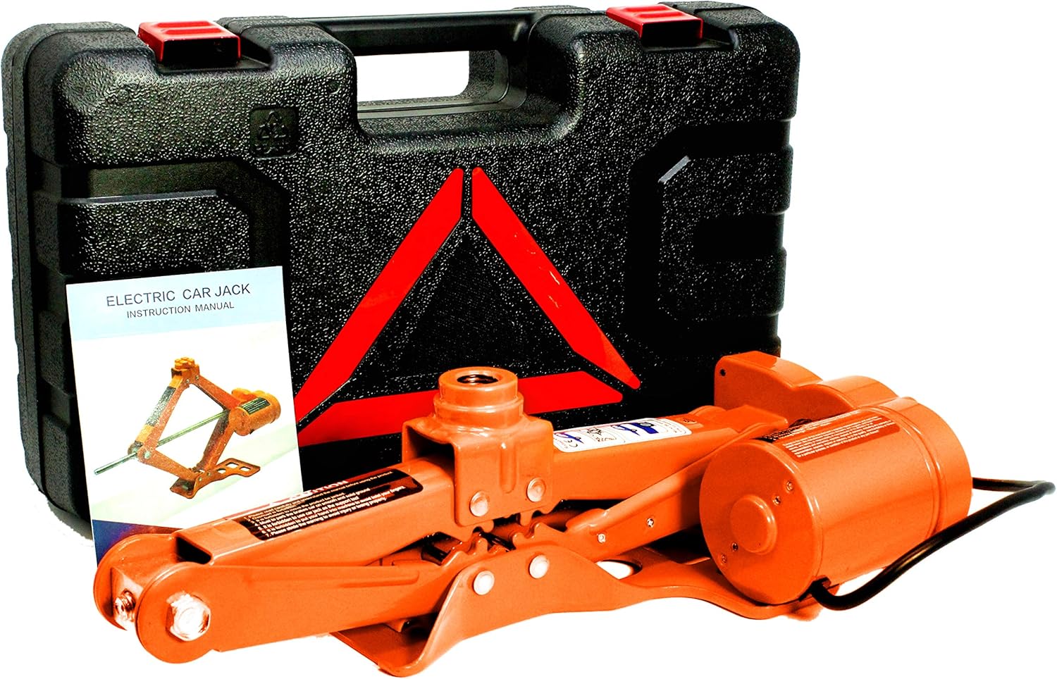 VViViD Electric Automotive 3-Ton Scissor Tire Jack Kit Including Impact Resistant Carrying Case