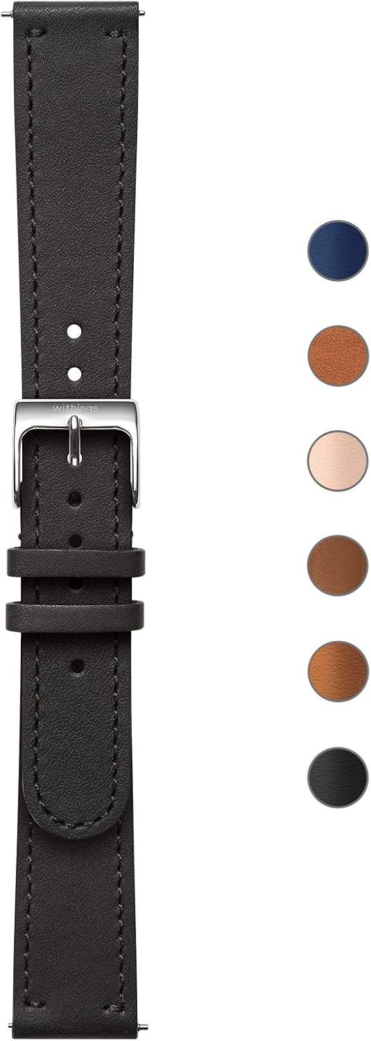 Withings Leather Wristbands for Steel HR, Steel HR Sport, Move ECG and Move Pack of 2