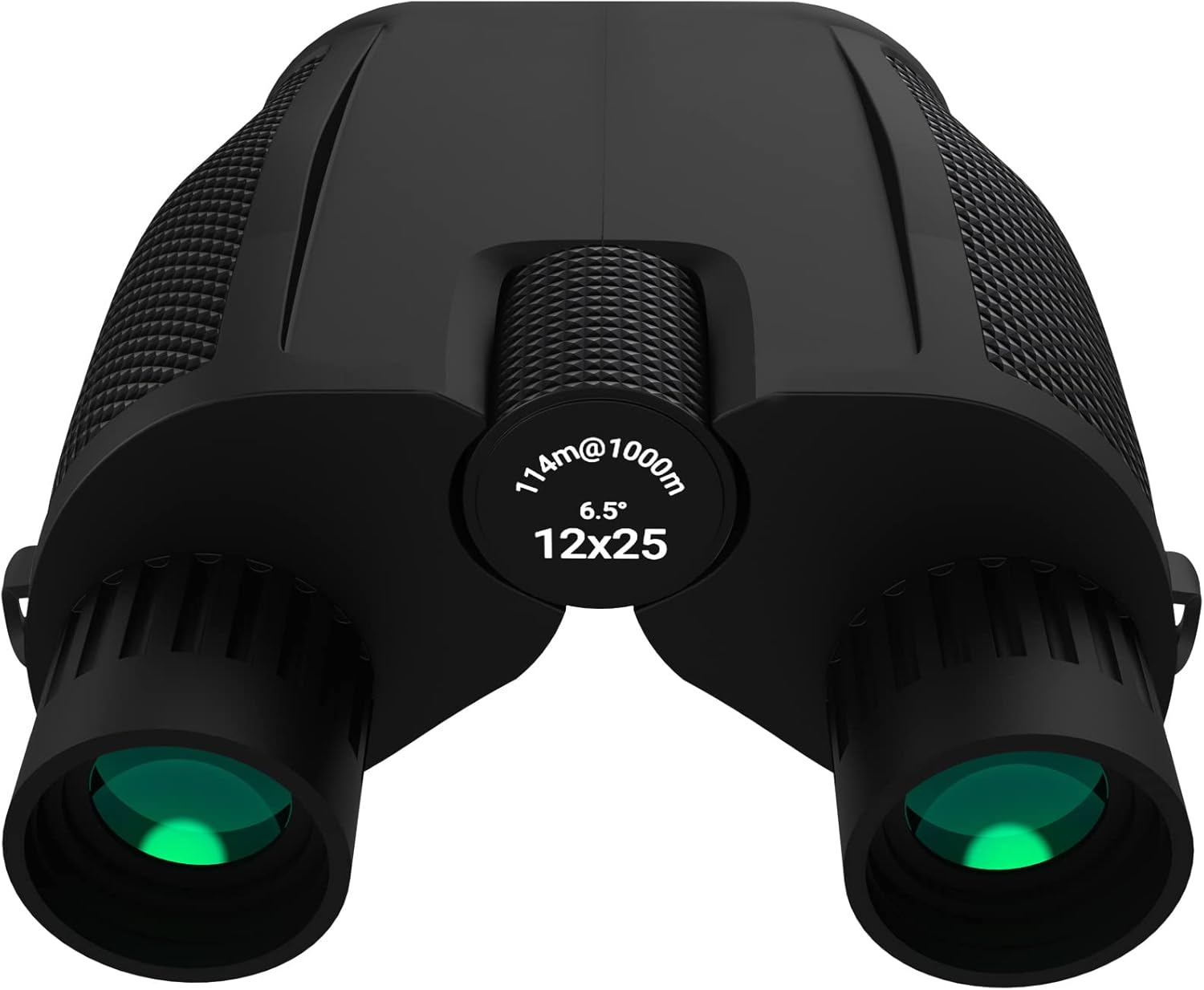 12X25 Compact Binoculars for Adults, Grand-Eyepiece BAK4 FMC High Power Binocs Lightweight for Bird Watching Sightseeing Traveling