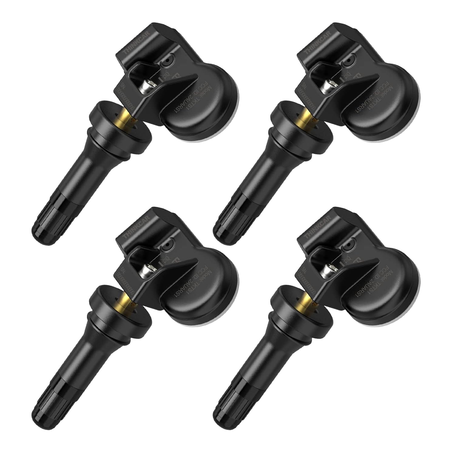 THINKCAR 433+315 MHz Tire Pressure Sensor, THINKTPMS S1 Screw-in Rubber Stem OE-Level Sensor for All Cars, Replace 98% OEM Tire Sensors, for THINKTPMS G1,THINKTOOL Mini, PD8, PRO