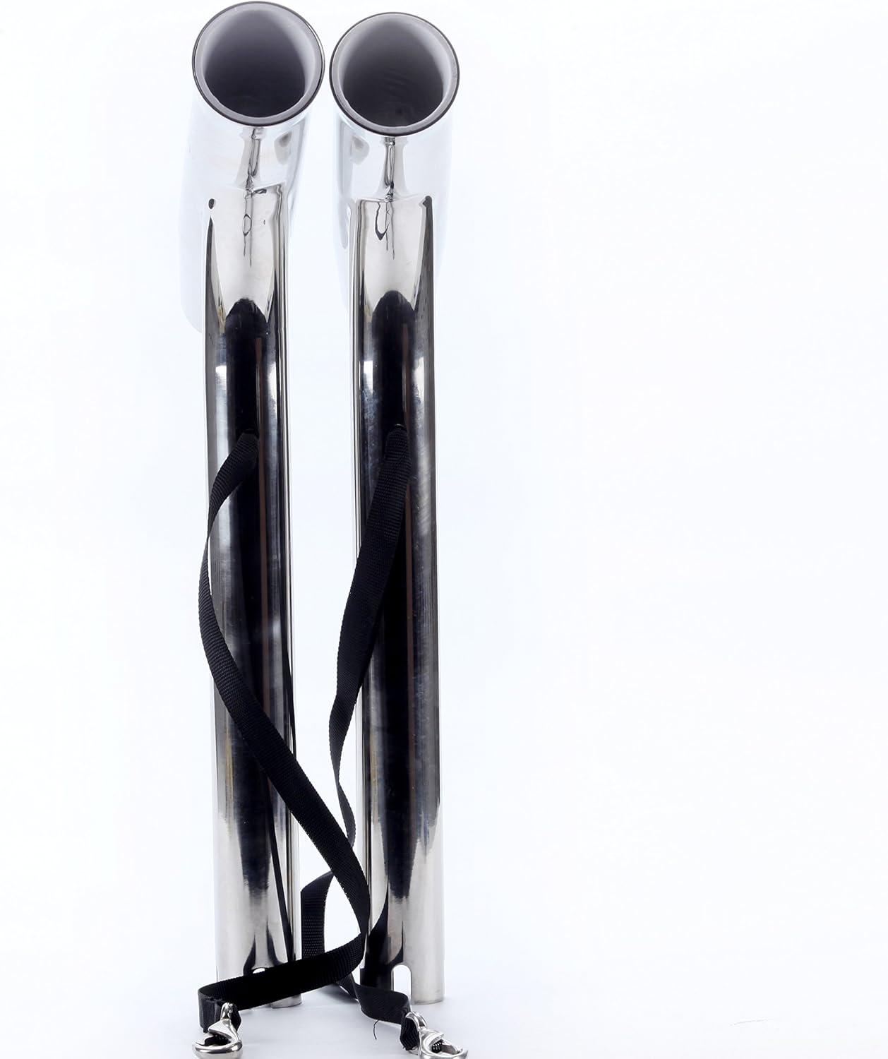 Amarine Made (Set of 2 Silver Highly Polished Stainless Steel Outrigger Stylish Rod Holder Pack of 2