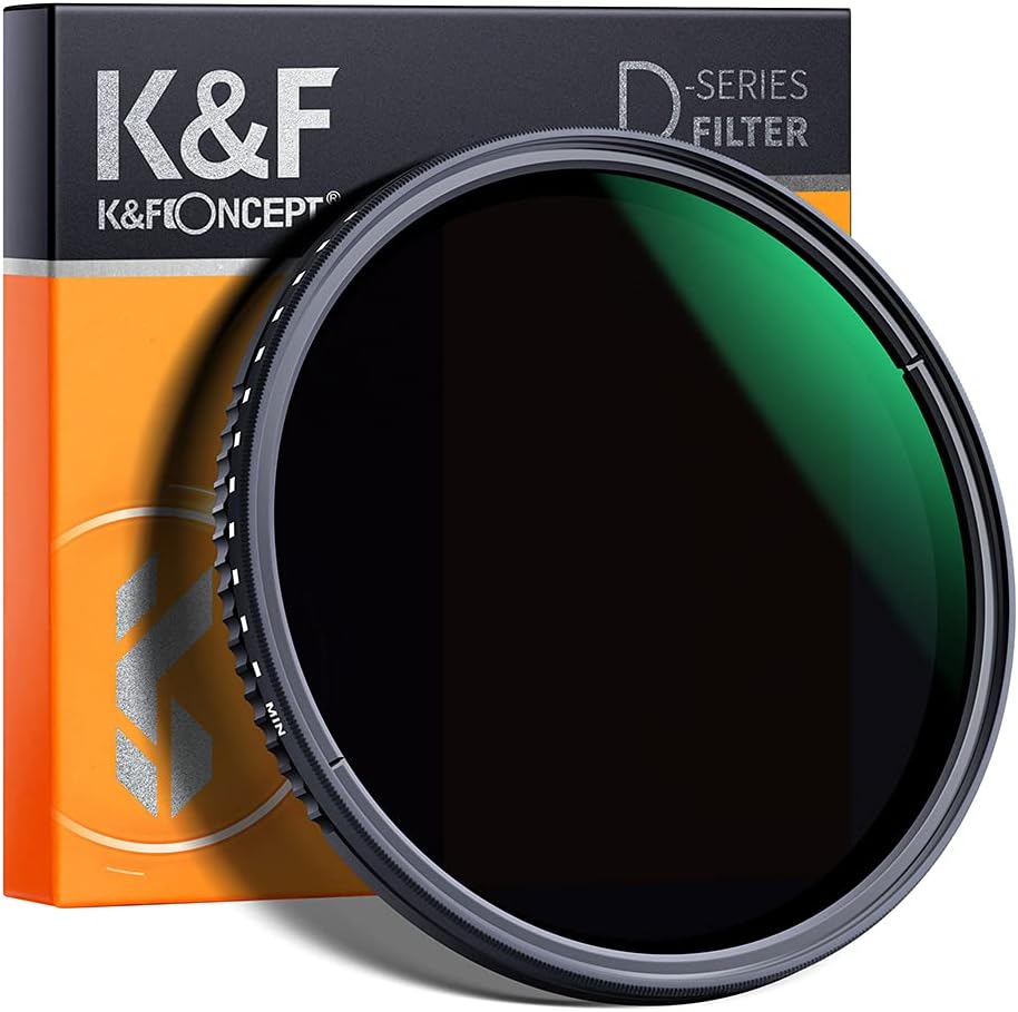 K&F Concept 67mm Variable Neutral Density Filter ND8-ND2000 (3-11stop) Hydrophobic Adjustable ND Filter with 24 Multi-Layer Coatings for Camera Lens Pack of 2