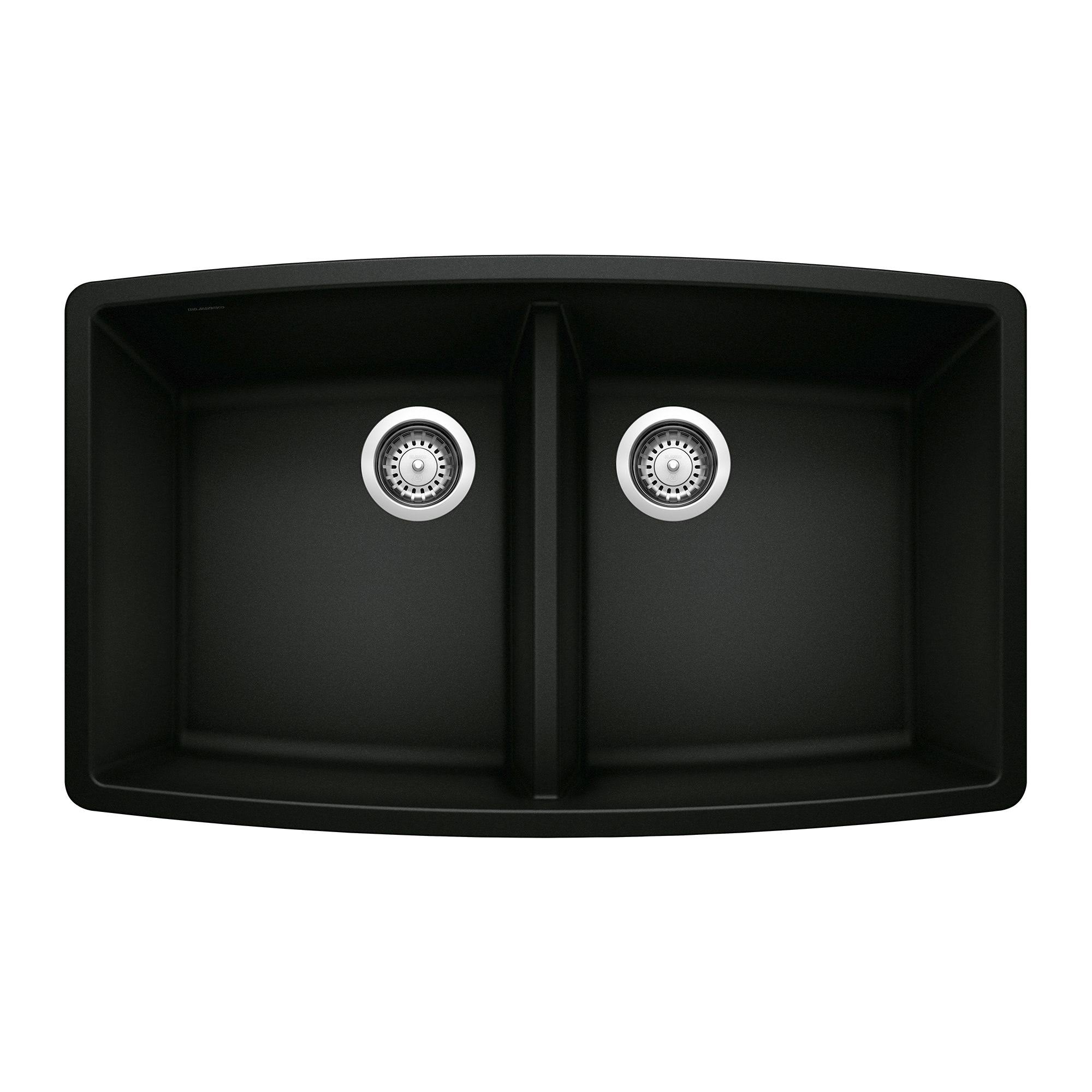 Blanco 442937 Performa 33x22 L x 20x22 W Undermount Kitchen Sink Finish: Coal Black