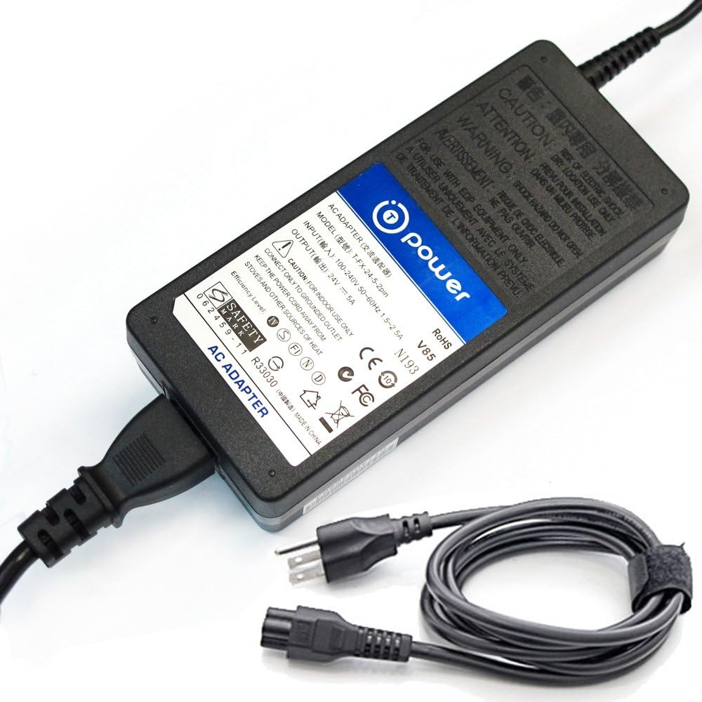 T-Power Ac dc Adapter Compatible with 24V (4-Pin) Fixed Circular Locked Plug TFT,LCD TV Targa LT3010 FSP180-AAA FSP FSP150-AAAN1 9NA1501700 FSP150-ABB 9NA1500900 FSP150-ABA Charger Power Supply Cord Pack of 2