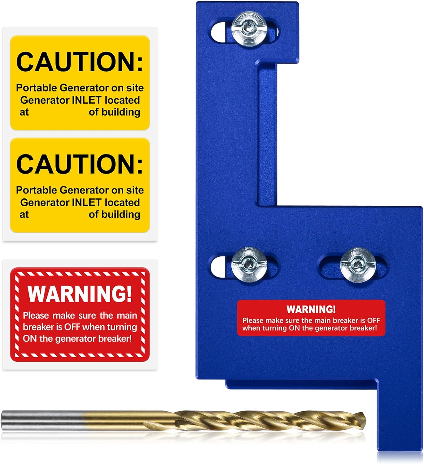 LATING Generator Interlock Kit for General Electric Vertical 150 or 200 Amp Main Panels with 2 1/4 Inches Spacing - Anodized, Blue