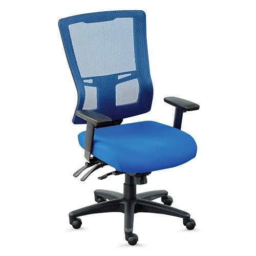 Perspective Mesh Highback Chair Blue Mesh Back/Blue Dove Fabric Seat/Black Frame