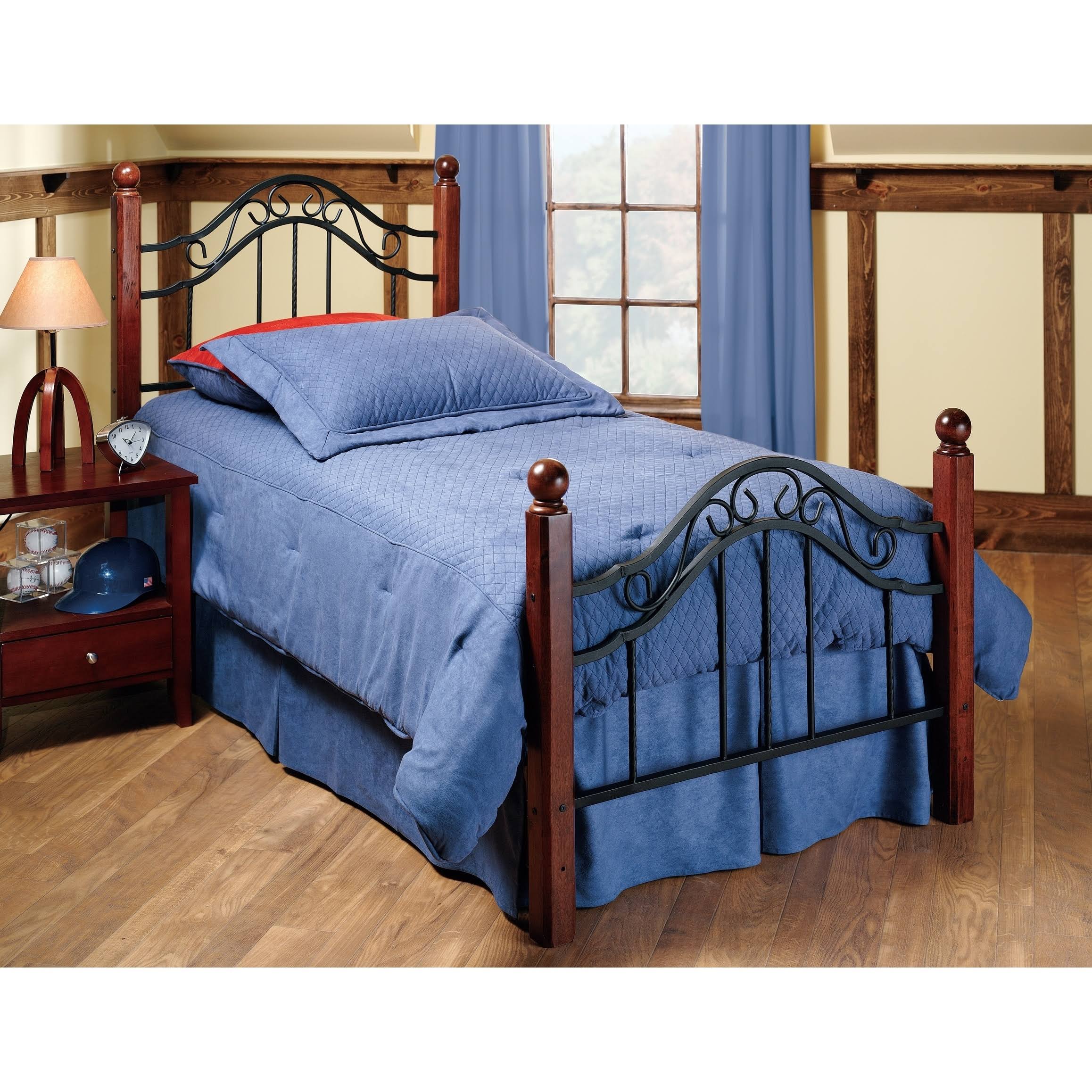Hillsdale Madison Textured Black Twin Bed Set (Rails Not Included)