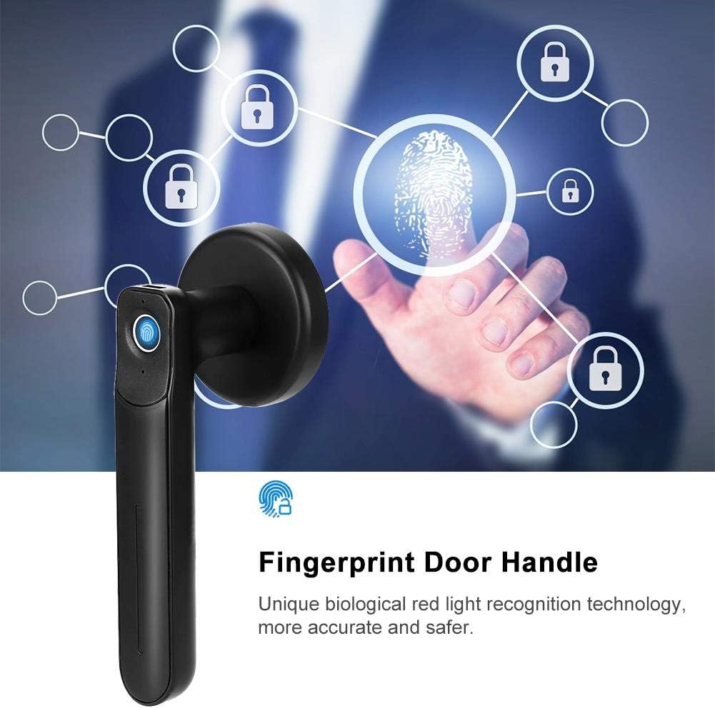 Smart Home Door Lock, Smart Biometric Fingerprint Lock, 2 in 1 Keyless Entry Door Lock, with USB Emergency Charging, Secure Finger ID, Easy Installation, for Home Security Pack of 2