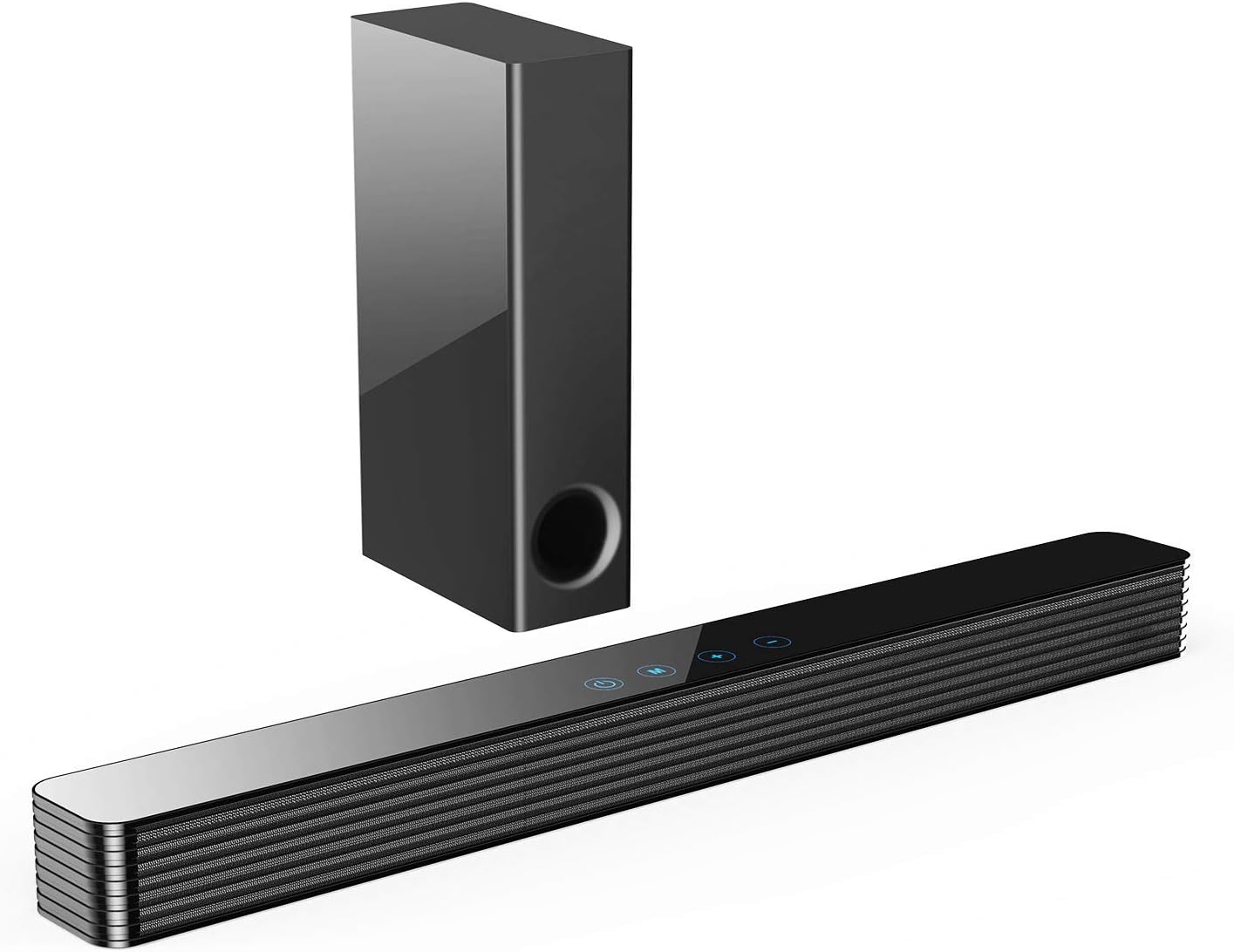 Norcent KB2020 Black Mamba Series 25-Inch Sound Bar with Sub-woofer, Wired and Wireless Bluetooth 5.0 Extra Powerful Bass Speaker Soundbar 2022 New Version MB-2521